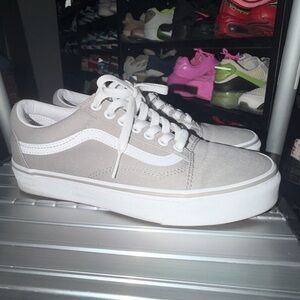 Vans Light Gray Canvas Sneakers